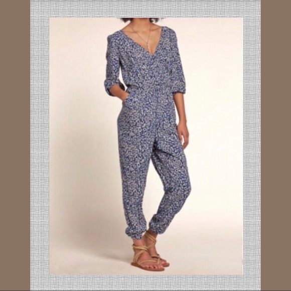 Hollister Other - Hollister Blue & White Floral Jumpsuit Size XS